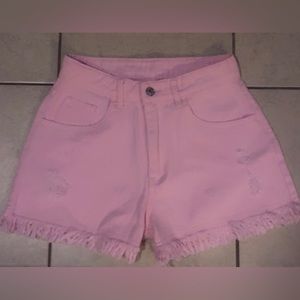 High wasted never worn light pink shirts